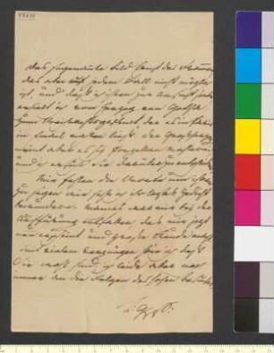 Brief von Sachsen-Weimar und Eisenach, Luise Augusta Großherzogin von an Goethe, Johann Wolfgang von