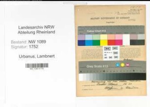 Entnazifizierung Lambnert Urbanus , geb. 20.02.1890 (Brandmeister)