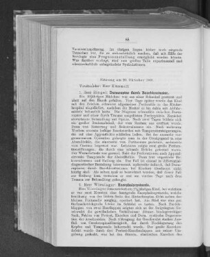 Sitzung am 20. Oktober 1908.