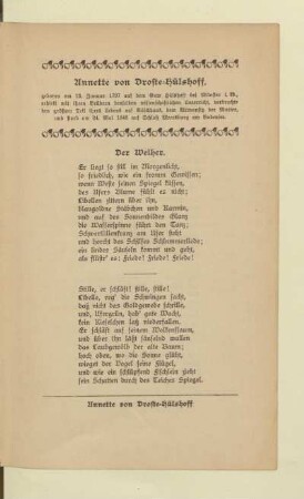 Annette von Droste-Hülshoff.