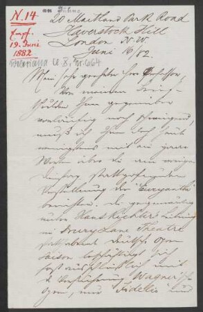 Brief an Friedrich Wilhelm Jähns : 16.06.1882