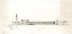 Gsaenger, Gustav; München; Kunstausstellungsgebäude (Glaspalast) - Studie