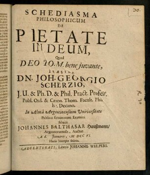 1-16, Schediasma Philosophicum