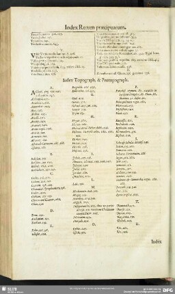 Index Topograph. & Protopograph.