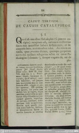 Caput Tertium. De Causis Catalepseos