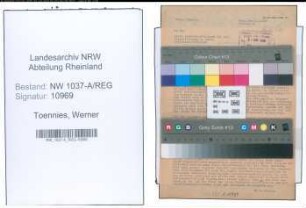 Entnazifizierung Werner Toennies , geb. 05.03.1916 (Polizist)
