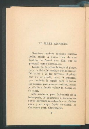 El mate amargo
