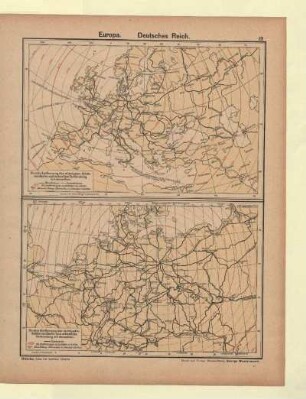 Europa. Direkte Entfernung der wichtigsten Städte von Berlin und schnellste Verbindung mit denselben