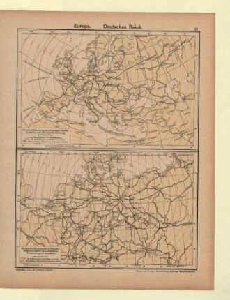 Europa. Direkte Entfernung der wichtigsten Städte von Berlin und schnellste Verbindung mit denselben