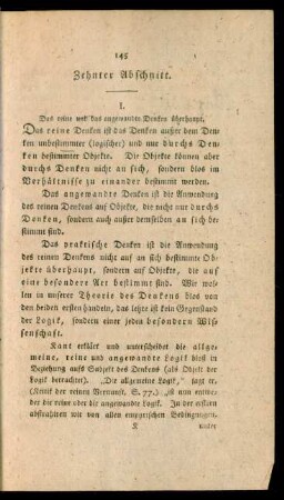 Zehnter Abschnitt