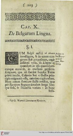 Cap. X: De Belgarum lingua