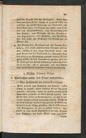 2. Abschn. Criminal-Gesezze