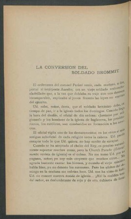 La conversión del soldado Brommit