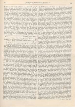 617-619 [Rezension] Simmel, Georg, Schopenhauer und Nietzsche. Ein Vortragszyklus