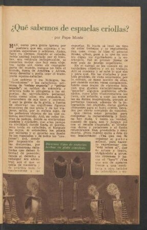 ¿Qué sabemos de espuelas criollas?