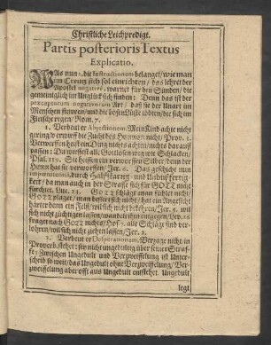 Partis posterioris Textus Explicatio.