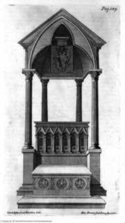 Istoria della citta di Viterbo - Tav. p. 159: Sepolcro di Pietro di Vico