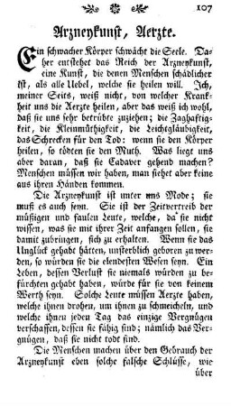 Arzneykunst, Aerzte