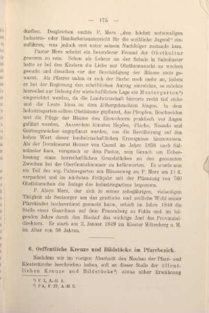 6. Oeffentliche Kreuze und Bildstöcke im Pfarrbezirk.
