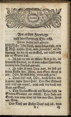 Am ersten Freytage nach dem Sonntage Esto mihi.