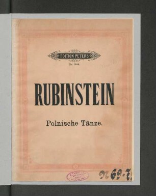 Polnische Tänze : für Pianoforte ; op. 5, Nr. 1: Polonaise; Nr. 2: Cracovienne; Nr. 3: Mazurka; Nr. 4: Mazurka Fantasie
