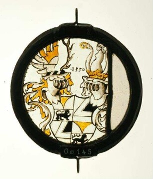 Kabinettscheibe mit Wappen der Nürnberger Patrizierfamilie Haller von Hallerstein