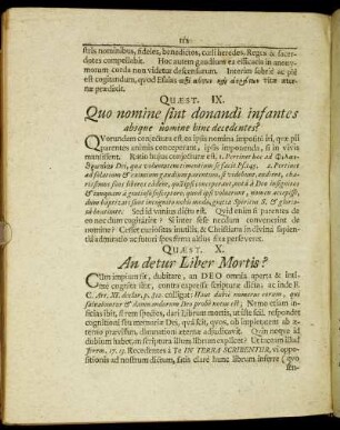 Quæst. X. An detur Liber Mortis?