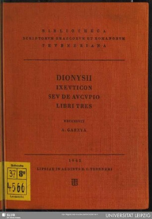 Dionysii Ixeuticon seu de aucupio libri tres in epitomen metro solutam redacti : in epitomen metro solutam redacti