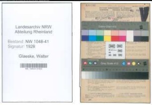 Entnazifizierung Walter Glaeske , geb. 08.10.1912 (Kaufmaennischer Angestellter)