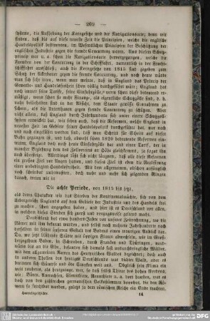 Die achte Periode, von 1815 bis jetzt