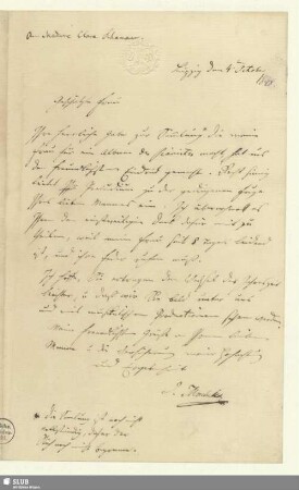206: Brief von Ignaz Moscheles an Clara Schumann - Mus.Schu.206