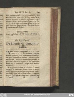 Tit. X. (IX. 35. 36.) De iniuriis & famosis libellis.