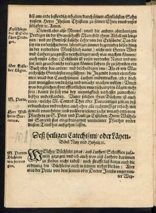 Deß heiligen Catechismi/ oder Läyen-Bibel Nutz und Hoheit/ etc.