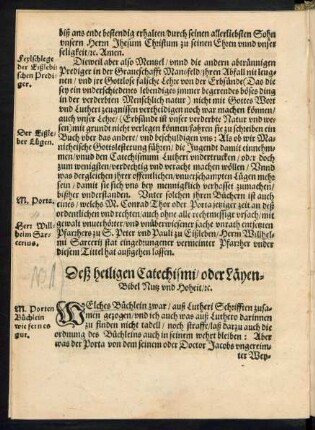 Deß heiligen Catechismi/ oder Läyen-Bibel Nutz und Hoheit/ etc.