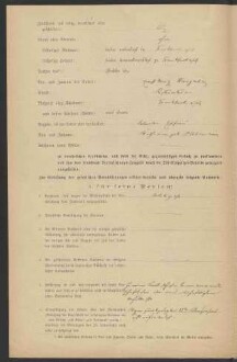 Ausstellung eines Verehelichungszeugnisses an den in Frammersbach
                     wohnenden Kaufmann Joseph Friedrich Koplitz - Verehelichung mit der
                     Restaurateuerstochter Anna, geb. Weisberger, aus Frankfurt / Main, 1898,
                     Verehelichung mit der Metzgermeisterstochter Amalie Katharina, geb.
                     Immerschitt, aus Aschaffenburg, 1902, Bürgerrechtsverleihung, 1902