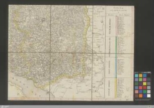 Charte vom Königreich Würtemberg : nach der Gränz-Berichtigung von 1810 und mit Benutzung der neuesten u. zuverlässigsten Hülfsmitteln auf 6 Blättern
