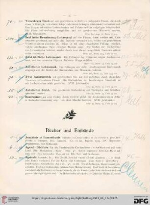 Bücher und Einbände (Nr. 337-392)