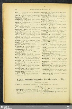XXXX. Württembergischer Bezirksverein.