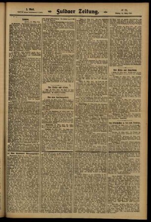 Zweite Ausgabe vom Montag, den 31. März 1913.