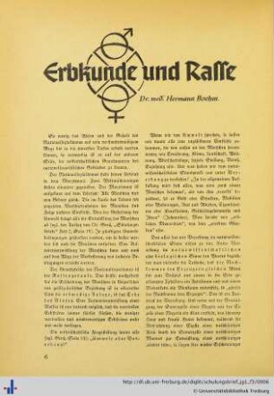 Erbkunde und Rasse.