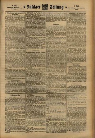 Zweite Ausgabe vom Donnerstag, den 12. Oktober 1911.