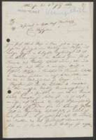 Brief von August von Krempelhuber an Unbekannt