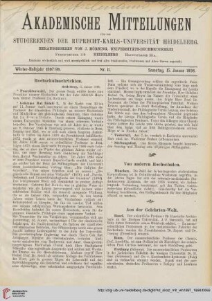 Nr. 11 (15. Januar 1898)