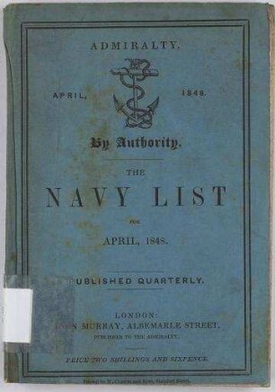 The Navy List, corrected to the 20th March, 1848