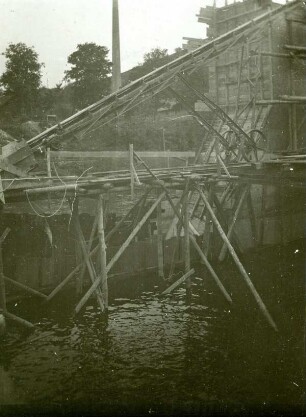 Wehr- und Schleusenbau Diez an der Lahn, Deutschland, ohne Datum