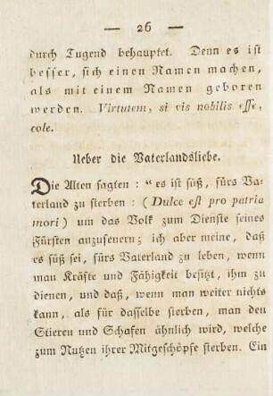 Ueber die Vaterlandsliebe