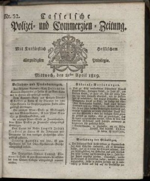 Nr. 32, Mittwoch, den 21sten April 1819