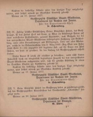 13. Ministerial-Bekanntmachung, die Prädikatisirung der Großherzoglichen Revierförster als Oberförster betreffend