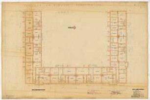 Wohnhausbebauung Mannheimer Straße, Berlin-Wilmersdorf: Block 1: Grundriss Kellergeschoss 1:100