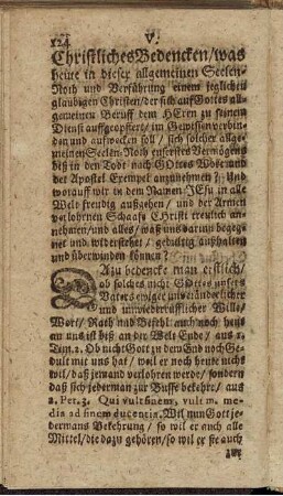 V. Christliches Bedencken [...]